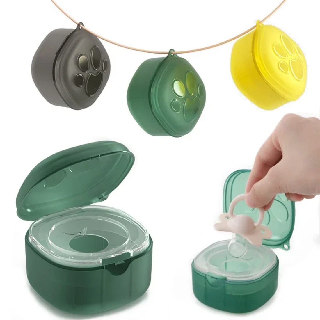 Food Box Baby - Scatola per ciuccio in silicone per