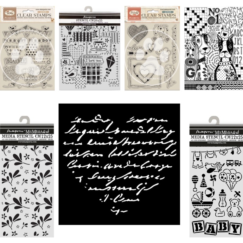 Baby Food Book - Timbro Trasparente e Stencil in Metallo