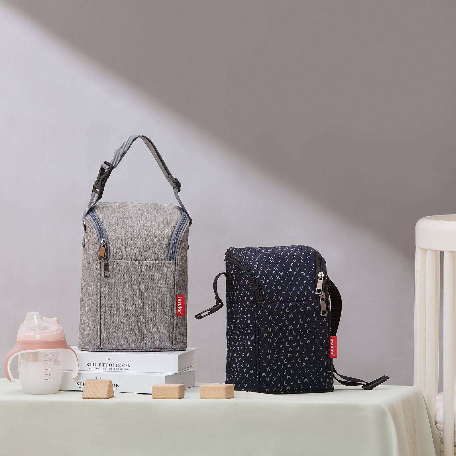 Baby Food On The Go - Inserto per borsa per pannolini, portabottiglie